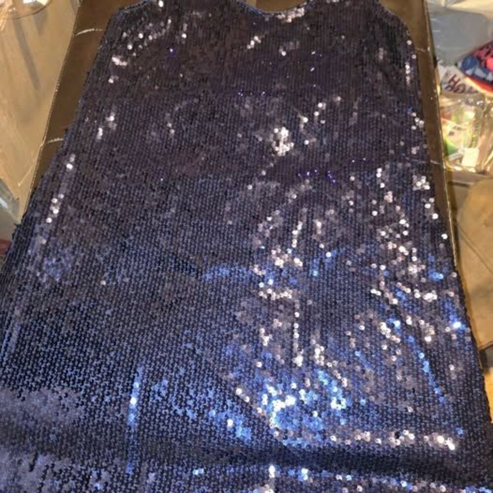 Holiday dress blue sequin nwt size small #formal #club #prom